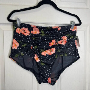 Torrid High Rise Ruched Swim Bottom Sz 1X